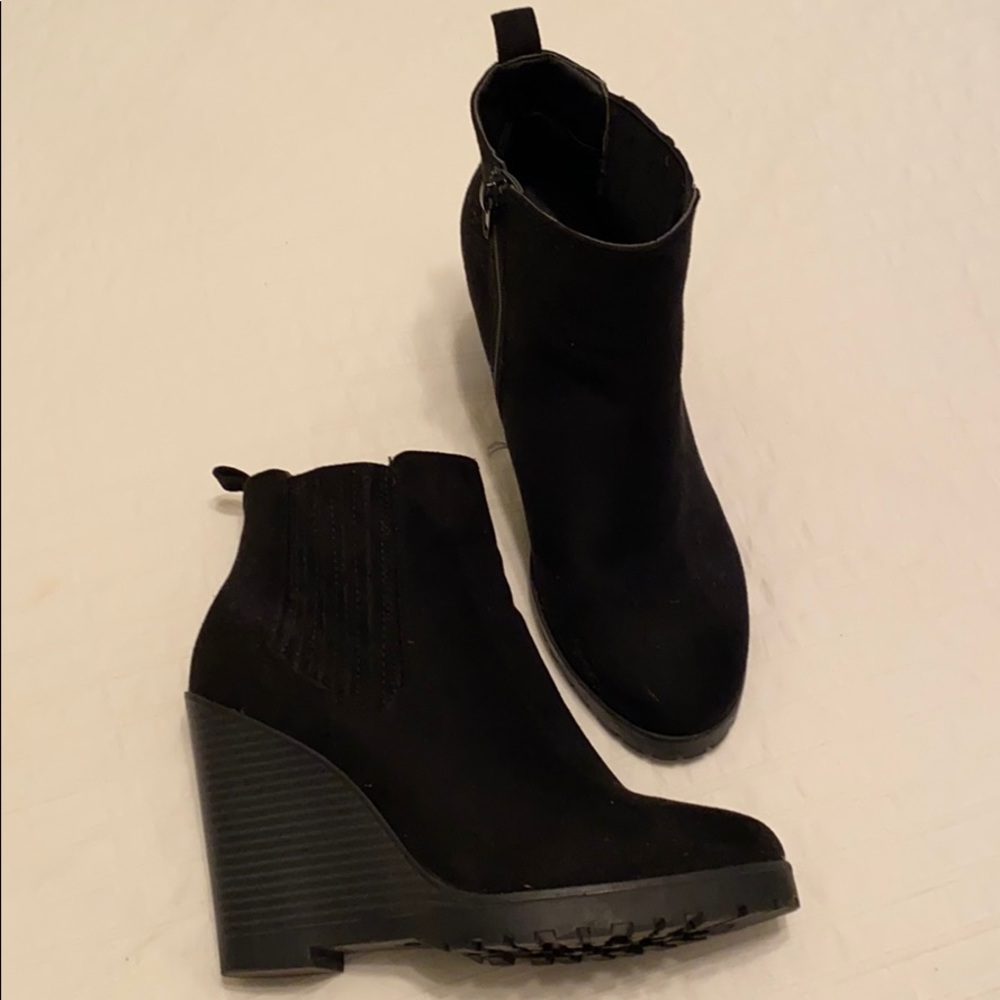Black Suede Booties
